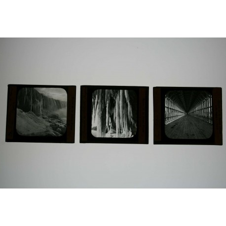 Photographies sur verre : Chutes du Niagara